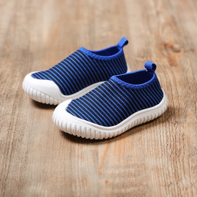 Freeship 99k toàn quốc_,GIÀY TRẺ EM LEN THUN SỌC HÀN QUỐC CO DÃN MÀU XANH