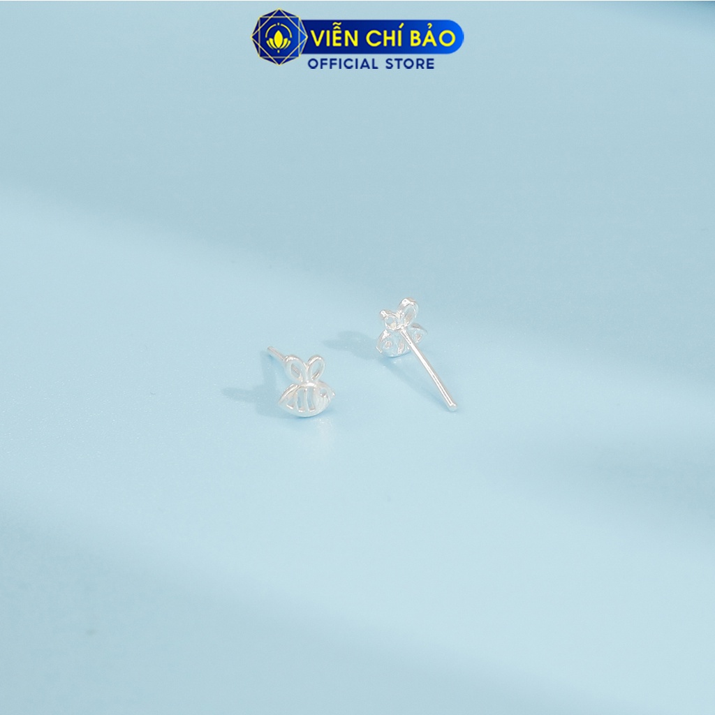 Bông tai con ong chất liệu bạc 925 thời trang phụ kiện trang sức nữ thương hiệu Viễn Chí Bảo E074