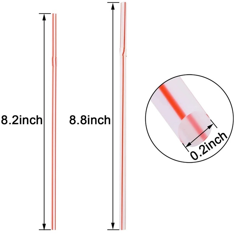 Set 100 Ống Hút Nhựa Cong Nhiều Màu Sắc