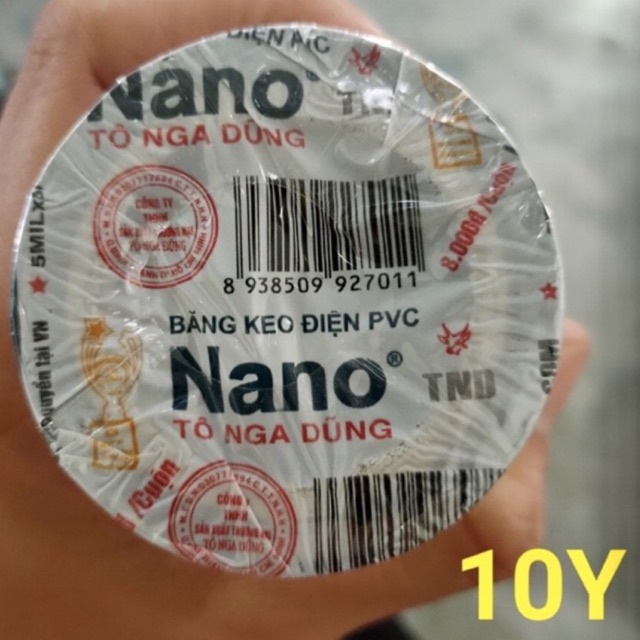 Băng keo băng dính Nano cách điện PVC Tô Nga Dũng cuộn nhỏ và lớn
