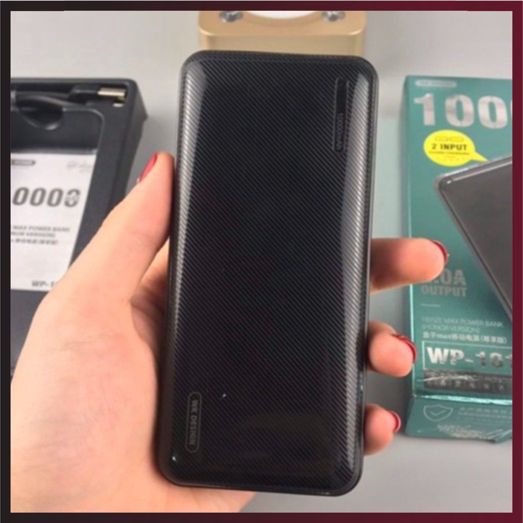 Sạc dự phòng 10000 mAh WK DESIGN WP101 pin sạc hỗ trợ sạc nhanh 2.1A 2 cổng dùng cho iphone androi - SATOPA OFFICIAL