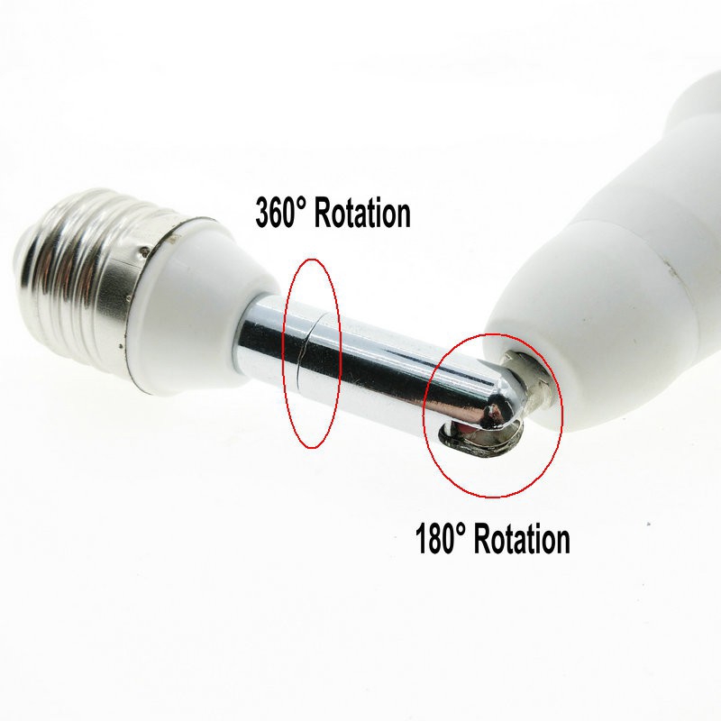 Chuôi đèn chuyển đổi E27 sang E27 xoay 360 độ đa năng