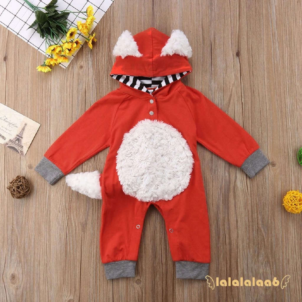 Jumpsuit bodysuit romper liền mảnh hình cáo đáng yêu cho các bé nhỏ sơ sinh