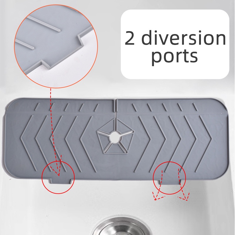 A-LIFE Thảm Silicone Lót Vòi Nước Bồn Rửa Chén / Nhà Bếp / Phòng Tắm Thoát Nước Chống Văng 3 Màu Tùy Chọn