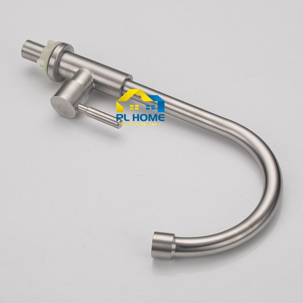 Vòi Rửa Bát Lạnh Inox SUS 304 - Phi 18 - Vòi rửa chén