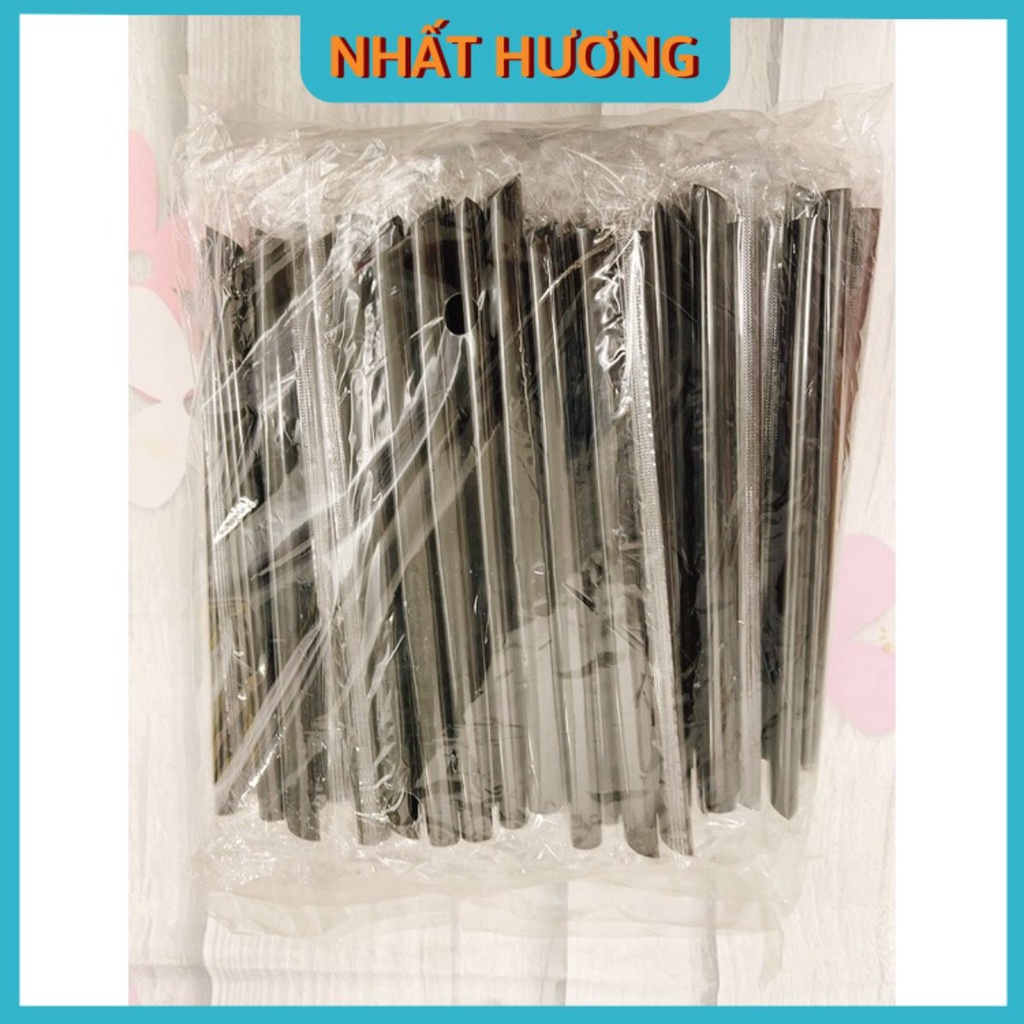 Ống Hút Trân Châu 100cai (giao màu trắng hoặc đen ngẫu nhiên)