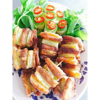 1KG THỊT BA RỌI - 1KGCHẢ CÁ CHAY ( 2 bịch-2kg)