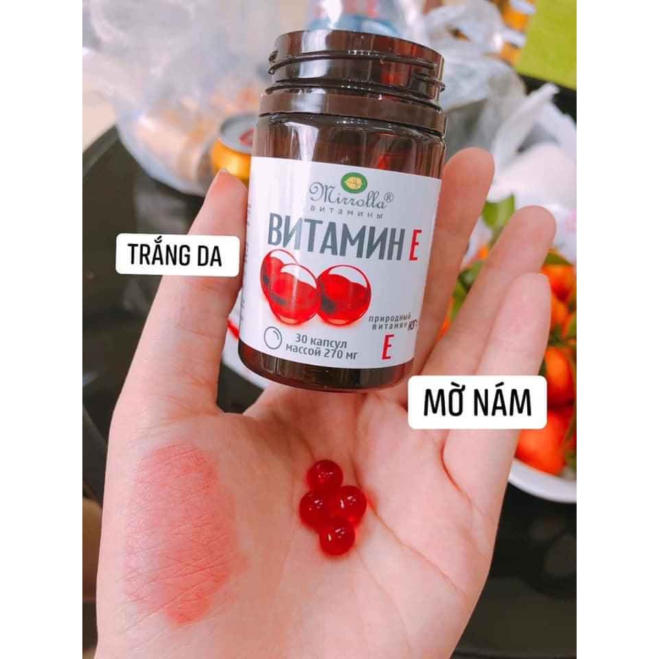 [CHÍNH HÃNG] Vitamin E đỏ Mirrolla NGA vỉ và lọ