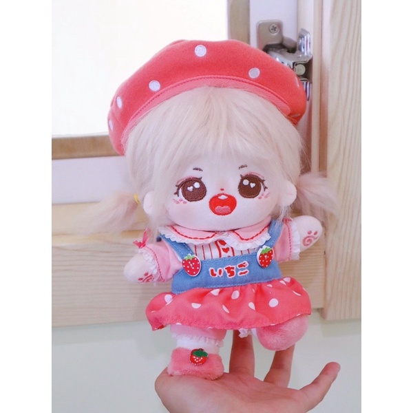 Set váy Dâu tây cho doll 20cm (hàng sẵn)