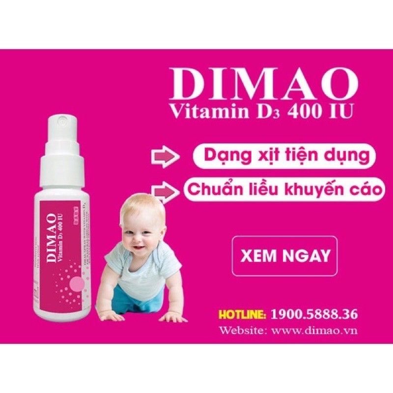 Vitamin D3 dạng xịt tiện lợi Dimao Chai 25ml