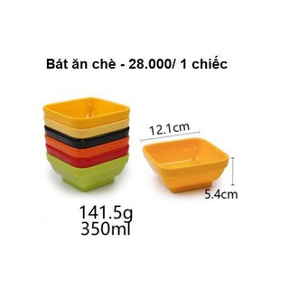 Sỉ 20 Bát chè nhựa Phíp Vuông