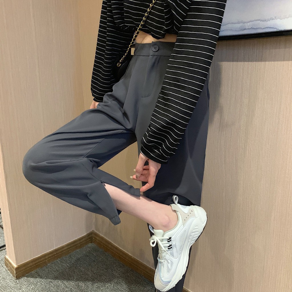 QUẦN BAGGY HOT GIRL CHUN SAU KHÓA CHÂN SIÊU HOT-M6
