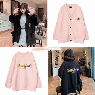 Áo Khoác Cardigan FLORAL FUN Thêu Hoa Unisex