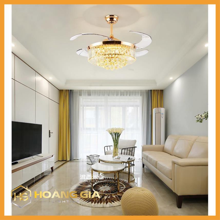 Quạt Trần Đèn - Quạt Trần Phòng Khách QPF106 - Cánh Cụp Cánh Xòe Có 3 Chế Độ Ánh Sáng Sang Trọng - Điều Khiển Từ Xa | BigBuy360 - bigbuy360.vn