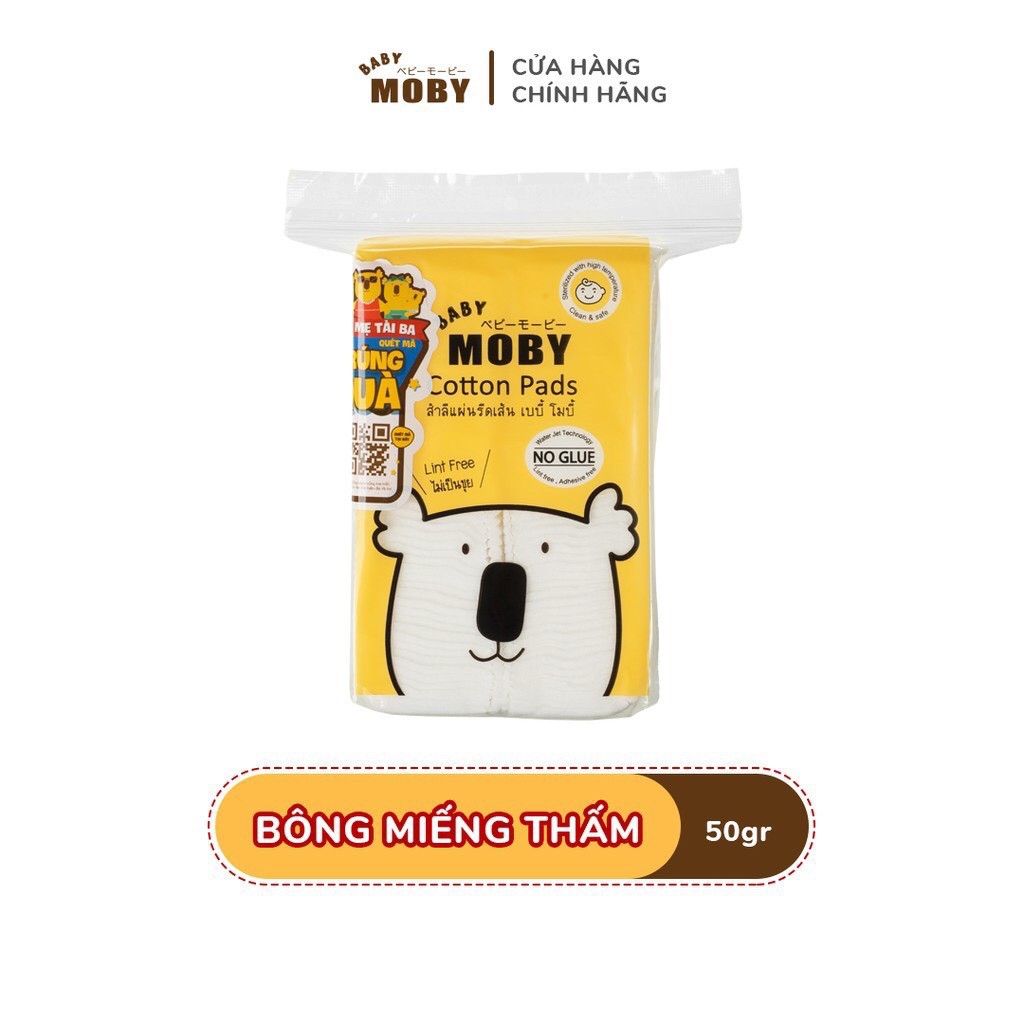 Bông Miếng Moby Baby Cỡ Nhỏ (100 miếng/gói)