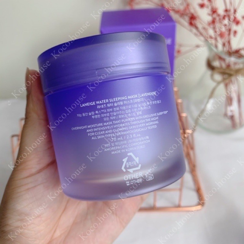 ( đủ bill ) MẶT NẠ NGỦ OẢI HƯƠNG LANEIGE WATER SLEEPING MASK LAVENDER