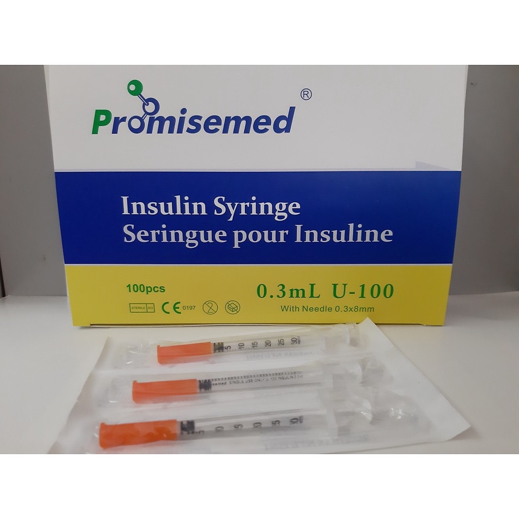 Bơm tiêm insulin Syringe Promisemed hộp 100 chiếc