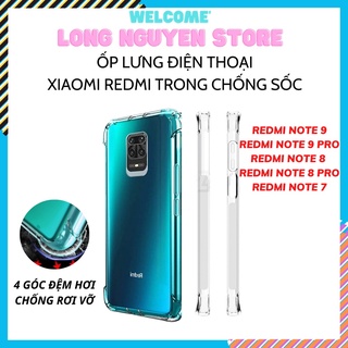 Ốp Lưng xiaomi redmi dẻo trong chống sốc note 9/9pro - redmi note 9 - redmi note 8 - redmi note 8 pro - redmi note 7