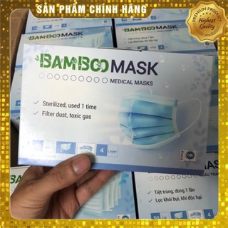 [KIỂM ĐỊNH] KHẨU TRANG Y TẾ KHÁNG KHUẨN 4 LỚP HỘP 50 cái