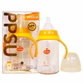 BÌNH SỮA WESSER CỔ RỘNG PPSU 180ml/260ml