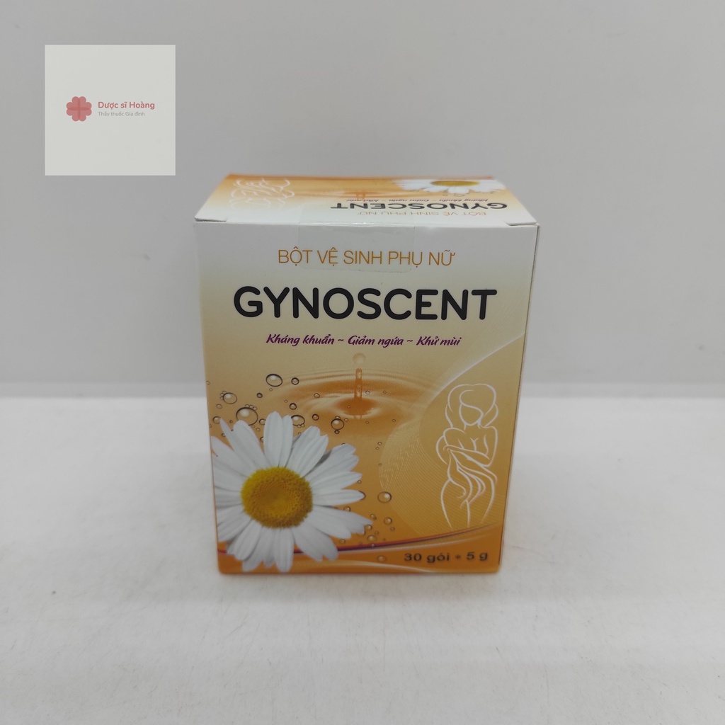 Bột pha vệ sinh phụ nữ Gynoscent của Dược Cát Linh hộp 30 gói