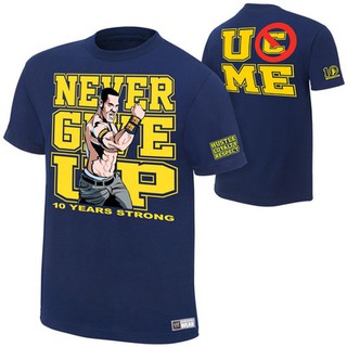 Áo phông WWE John Cena "Never Give Up" tím than