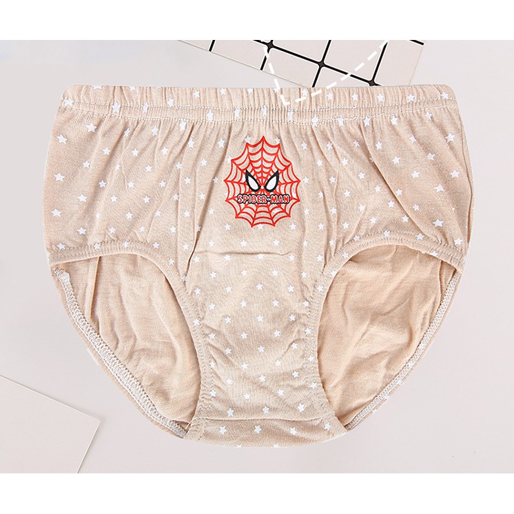 Hộp 5 quần lót bé trai Hàn Quốc 100% cotton mẫu Người Nhện SpiderMan