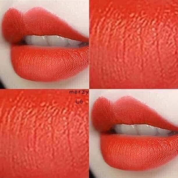 Son Merzy thỏi L6 - Đỏ cam siêu tôn da