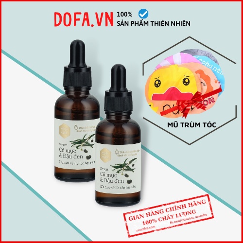 Bộ 2 serum Cỏ Mực Mộc Nhu Kích thích tóc mới mọc ra đen từ gốc, Tặng son