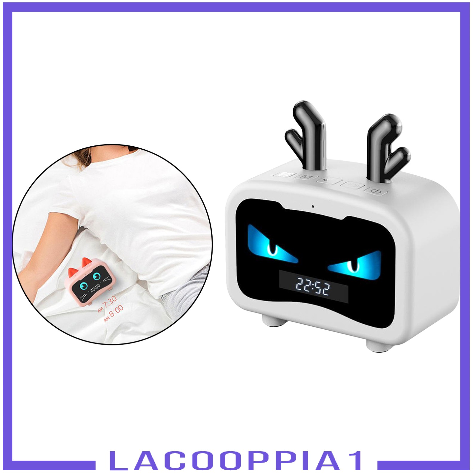 Loa Bluetooth Lapopopia1 Tích Hợp Đồng Hồ Báo Thức Và Phụ Kiện