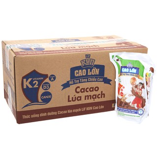 Thùng sữa cacao Kun cao lớn túi 180ml (24 túi) date tháng 5/2019