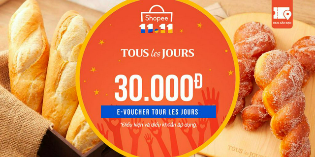 E-voucher giảm 30.000đ tại tous les jours