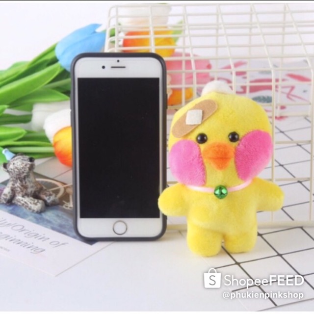 Moc khoa Gấu bông Vịt Má Hồng Lalafanfan