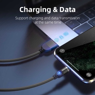 Cáp sạc nam châm micro usb aufu 3a cho samsung, xiaomi, huawei, dây sạc nam châm điện thoại android.