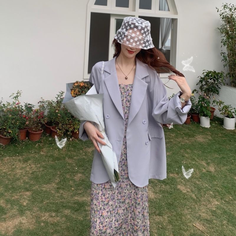 Áo Khoác Tay Dài Thời Trang Hàn Quốc Đơn Giản Đa Năng Vải Mỏng Dành Cho Nữ | BigBuy360 - bigbuy360.vn