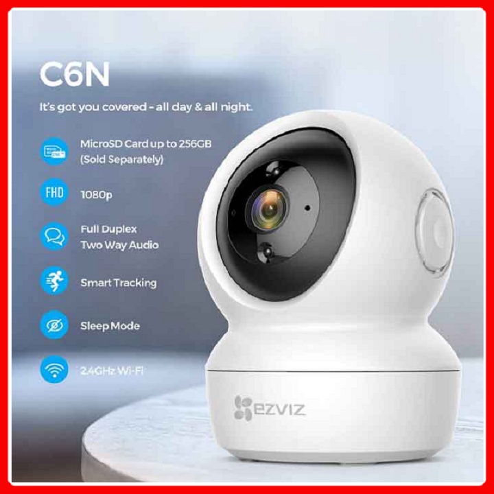 Camera IP Ezviz C6N 2K 4.0MB Xoay 360 - BH 24 Tháng