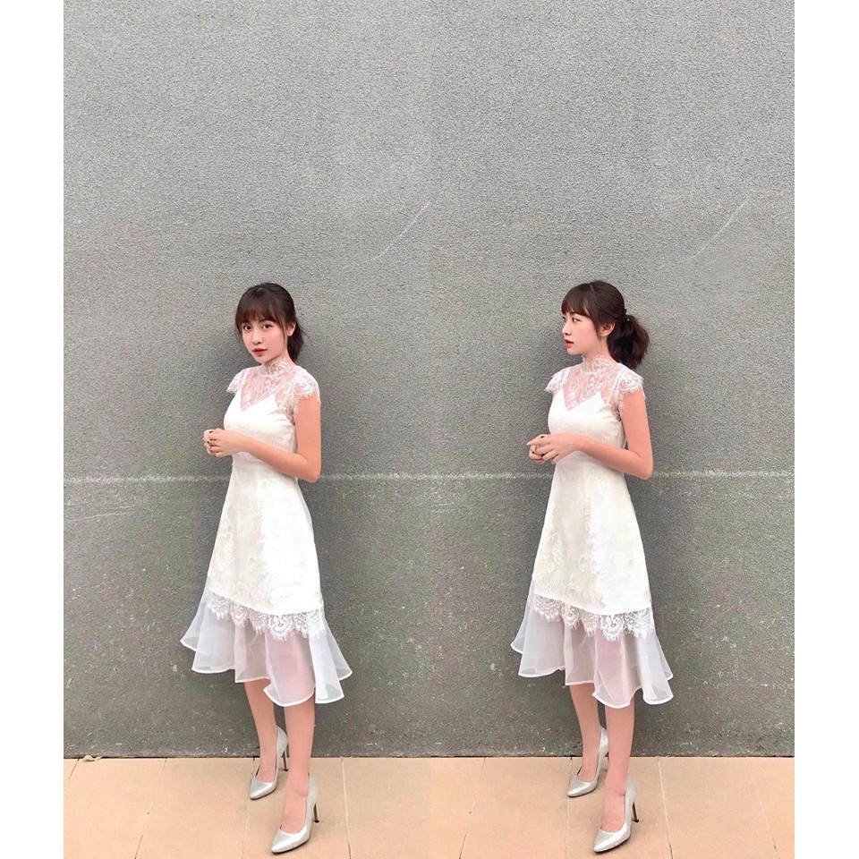 Đầm dự tiệc ren đuôi cá sang trọng quý phái kèm ảnh thật | BigBuy360 - bigbuy360.vn