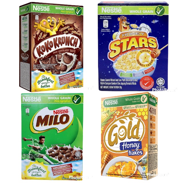 Bánh ngũ cốc ăn sáng Nétle đủ loại (Milo , Koko Krunch, Honey Star , Honey Flakes)
