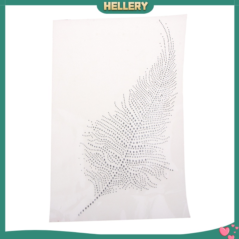 Miếng Dán Ủi Quần Áo Hình Lông Vũ Đính Đá 9.45 &quot;