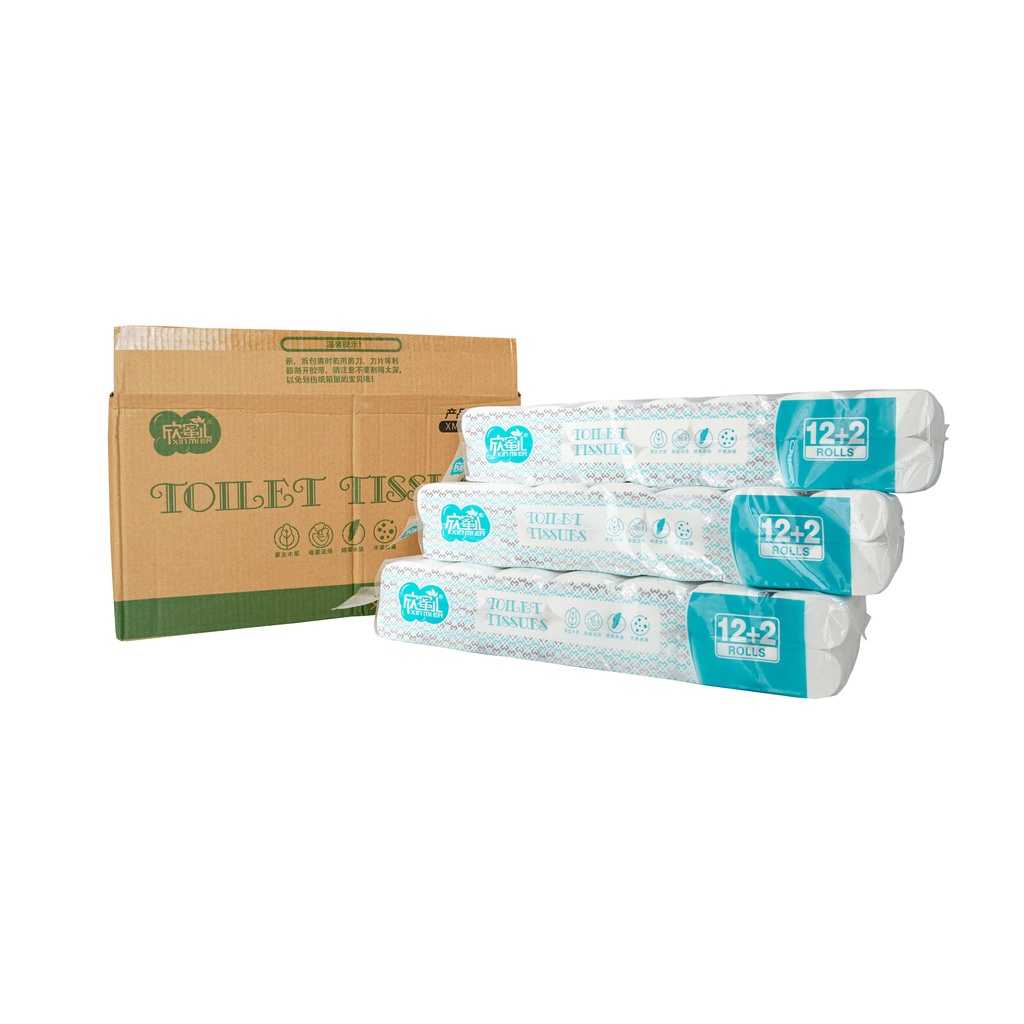 Giấy vệ sinh XINMIER 42 cuộn mã 8508-3 không chất tẩy trắng, đảm bảo chất lượng.