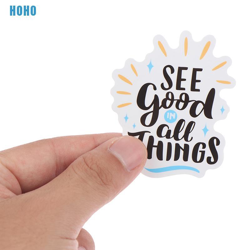 Bộ 50 Sticker Dán Trang Trí Hình Câu Nói Truyền Cảm Hứng