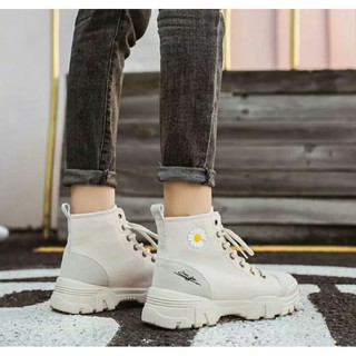giày bốt nữ hoa cúc