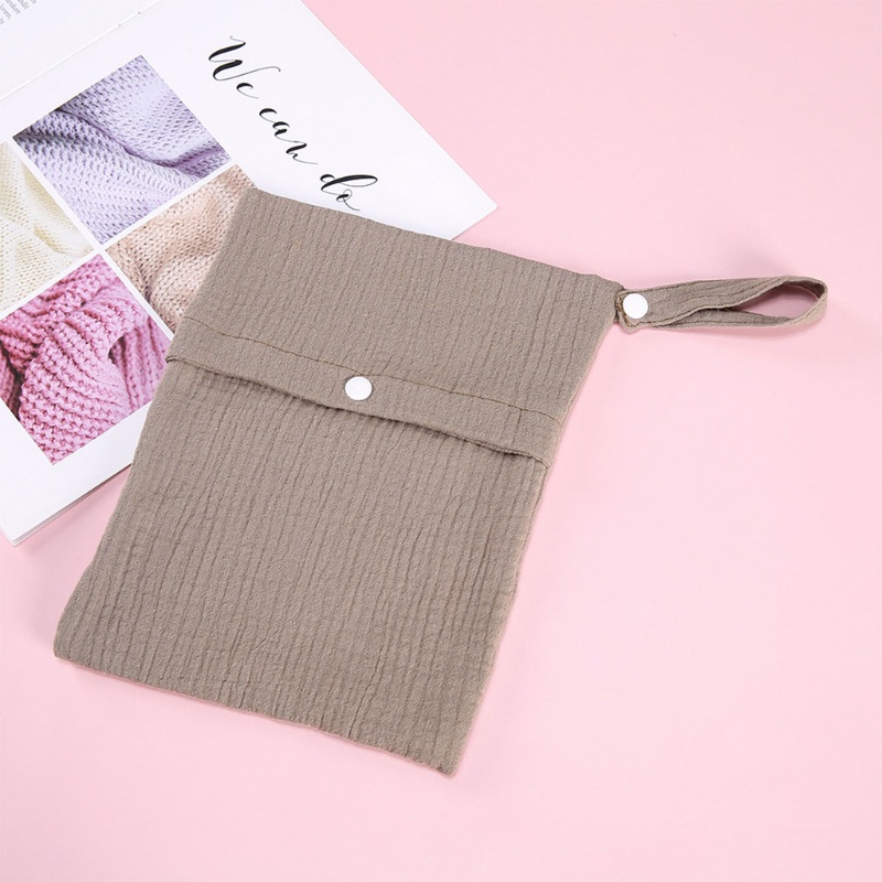 Túi Cotton Mềm Màu Trơn Đa Năng Kích Thước 25x20cm Có Thể Tái Sử Dụng Cho Mẹ Bỉm Sữa