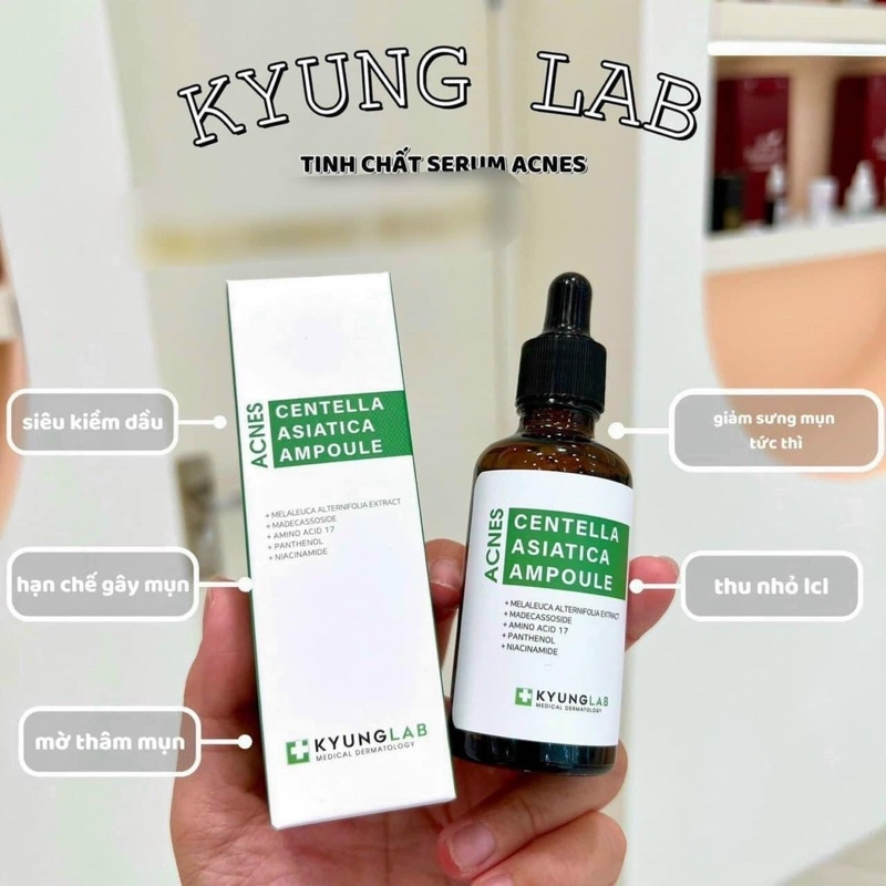 Tinh chất serum giảm mụn, ngừa mụn KYUNG LAB ACNES CENTELLA ASIATICA AMPOULE 50ml