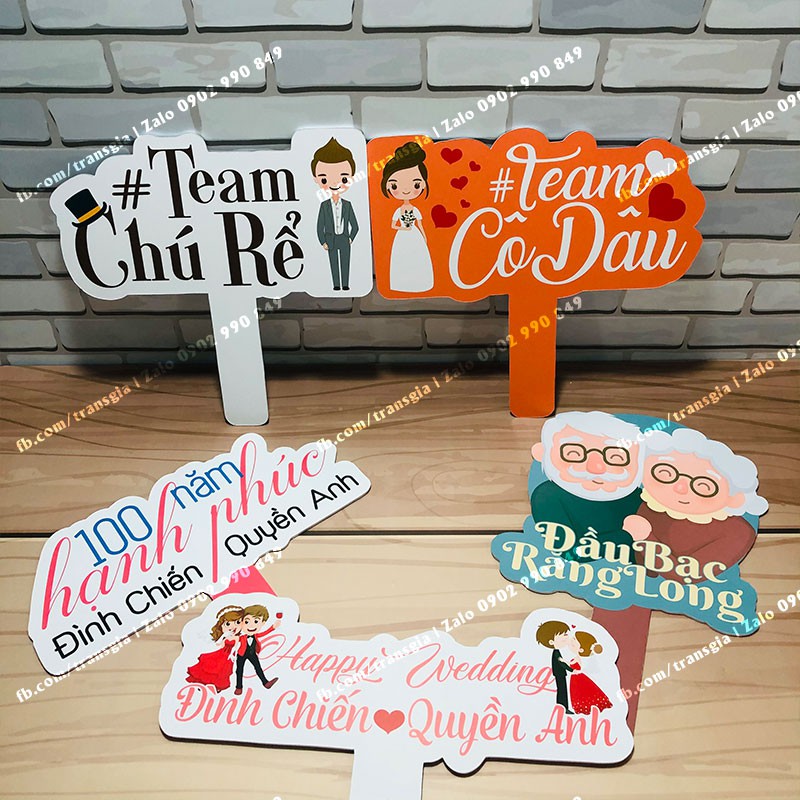 Set 5 Cây hashtag cầm tay Đám Cưới, hashtag Sinh Nhật, hashtag Sự Kiện