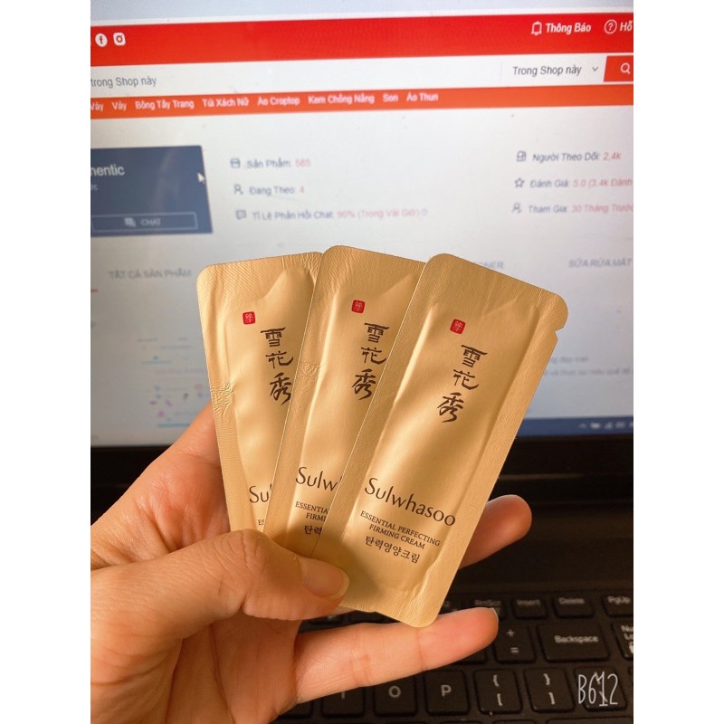 SAMPLE - KEM DƯỠNG NÂNG CƠ CHỐNG NHĂN SULWHASOO ESSENTIAL PERFECTING FIRMING CREAM - 1ml