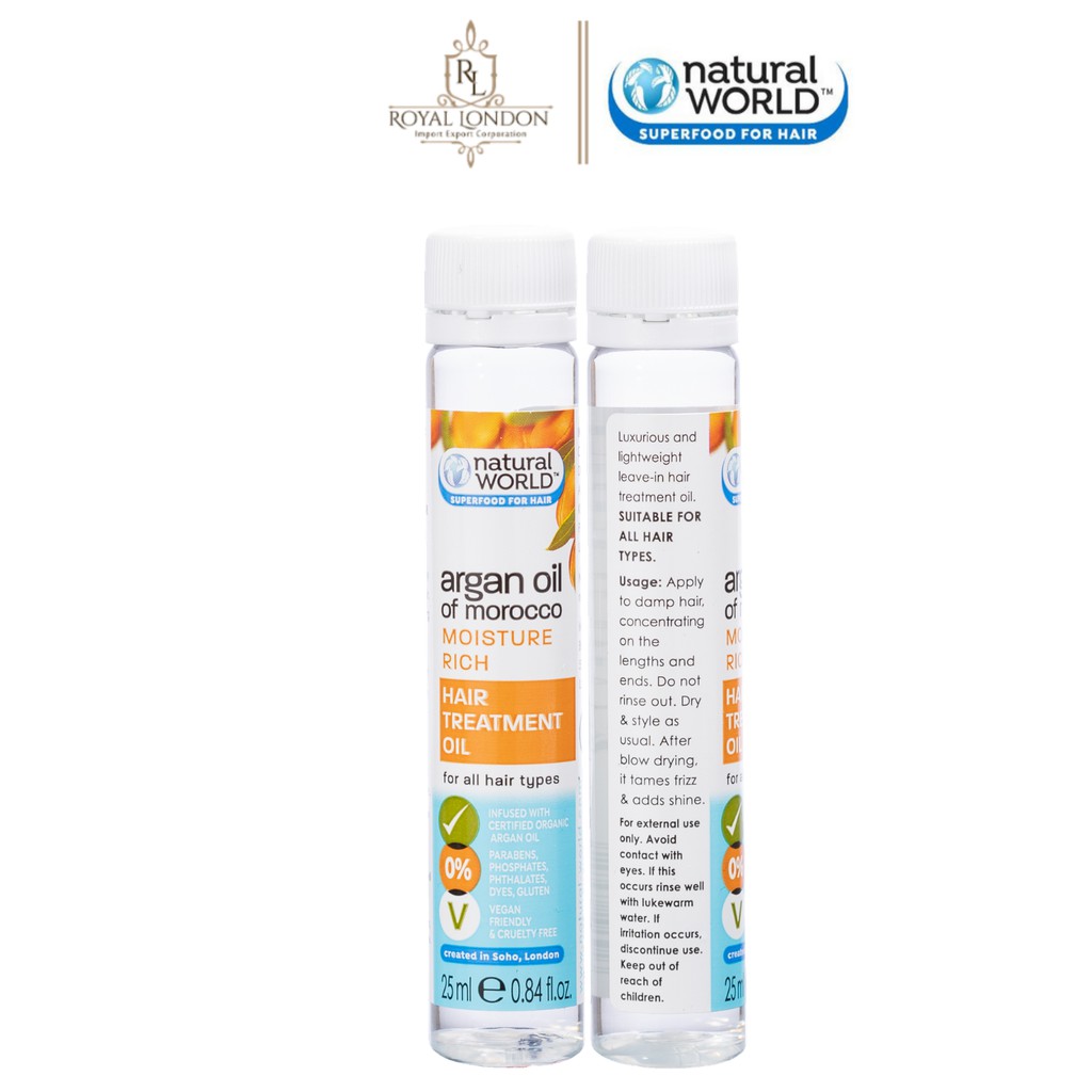 Dầu dưỡng tóc Argan oil of Morocco NATURAL WORLD 25ml | BigBuy360 - bigbuy360.vn