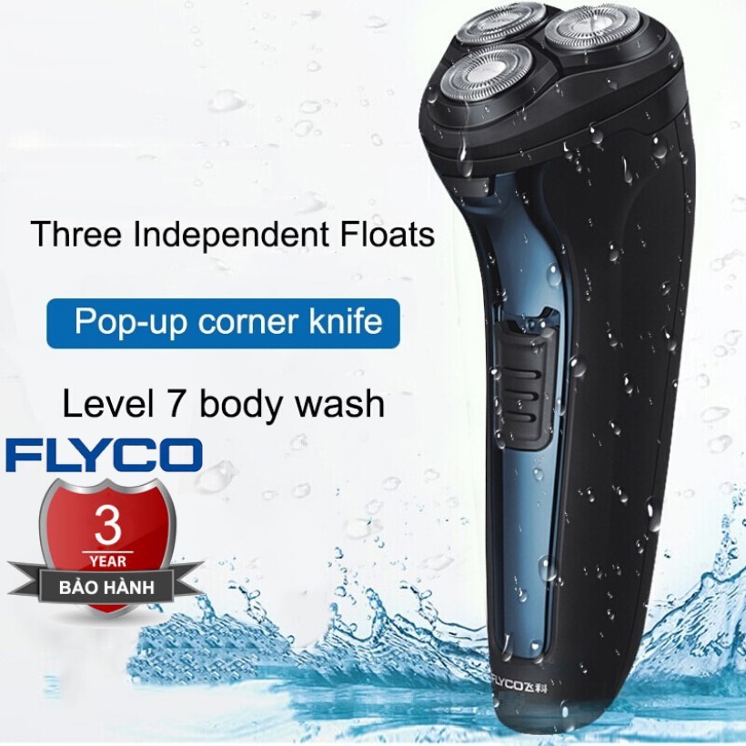 ĐỐT KHO  Máy Cạo Râu Nam FLYCO FS304 Lưỡi Dao 3 Đầu Thông Minh II BH 36 Tháng (Tỉa Bấm Tông Tăng Đơ Cắt Tóc Mai) XẢ HÀNG