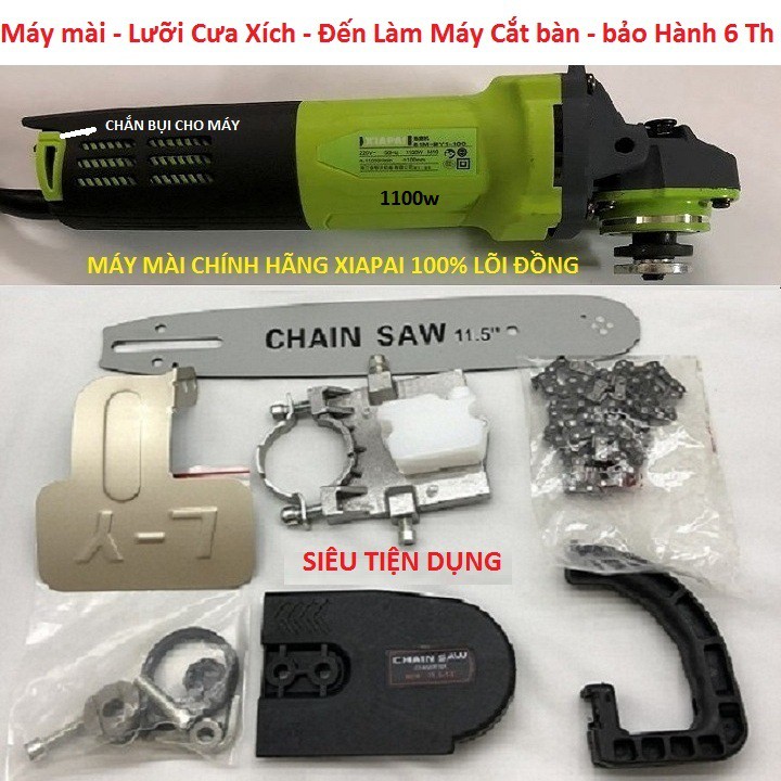 Máy Mài, Lưỡi Cưa Xích - Đế làm Máy Cắt Bàn - Máy Mài Công Xuất Lớn 1100W Hàng Nội Địa Trung Quốc 2020