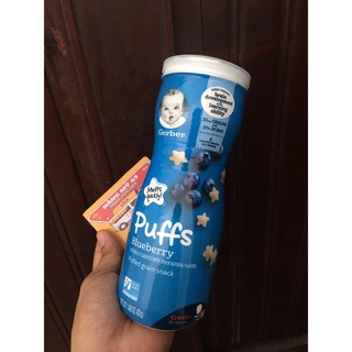 Bánh Gerber Puffs ngôi sao đồ ăn dặm Gerber cho bé từ 8 tháng tuổi bánh gerber cao(Mẫu mới nắp trắng)  [HÀNG MỸ]